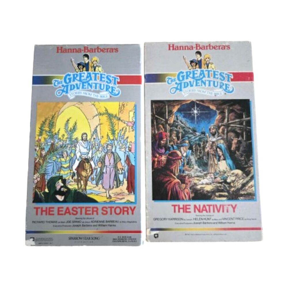 Easter & Nativity Hanna-Barbera Bible VHS Lot The Greatest Adventure Stories